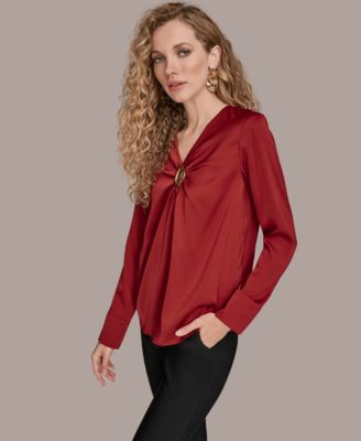 Women's V-Neck Embellished Top