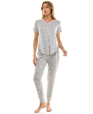 V-Neck T-Shirt & Jogger Pants Pajama Set