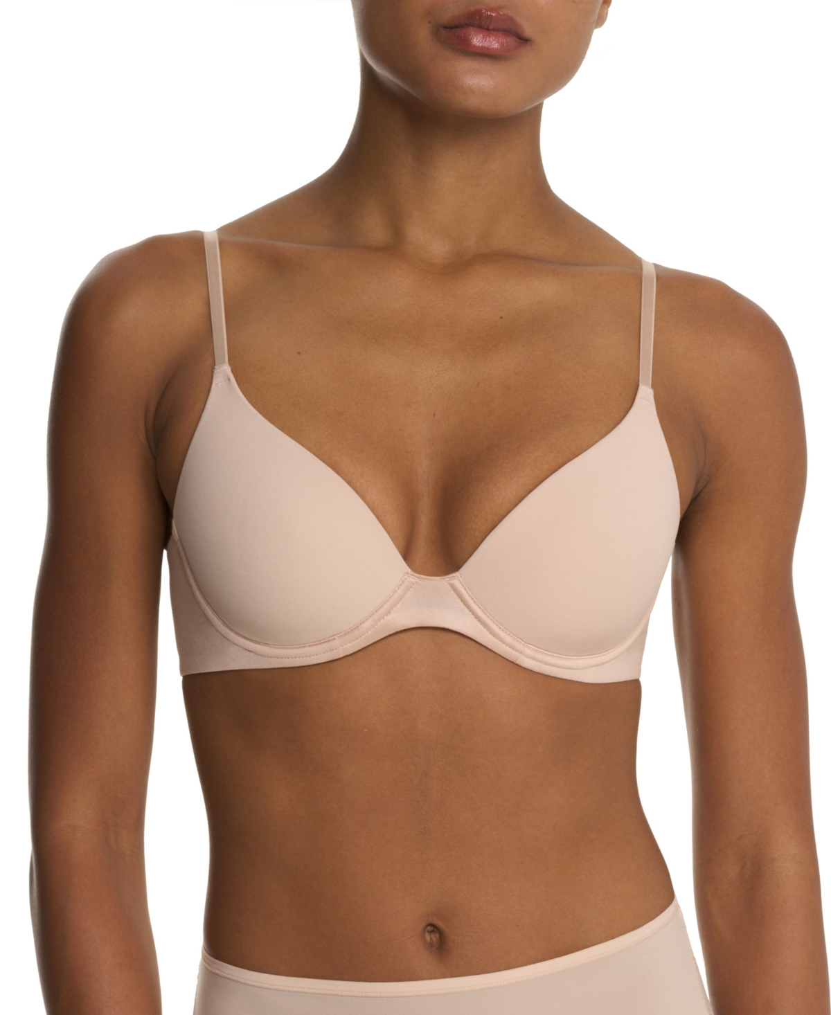 Natori Soft Focus Comfort Underwire Convertible Demi Bra In Neutral