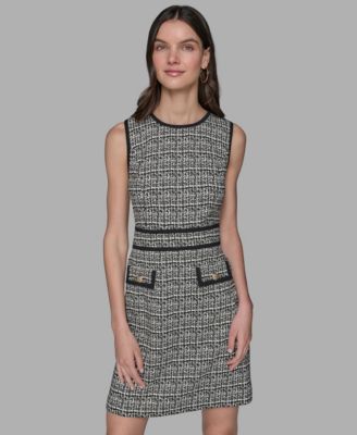 Women's Textured Jacquard A-Line Dress