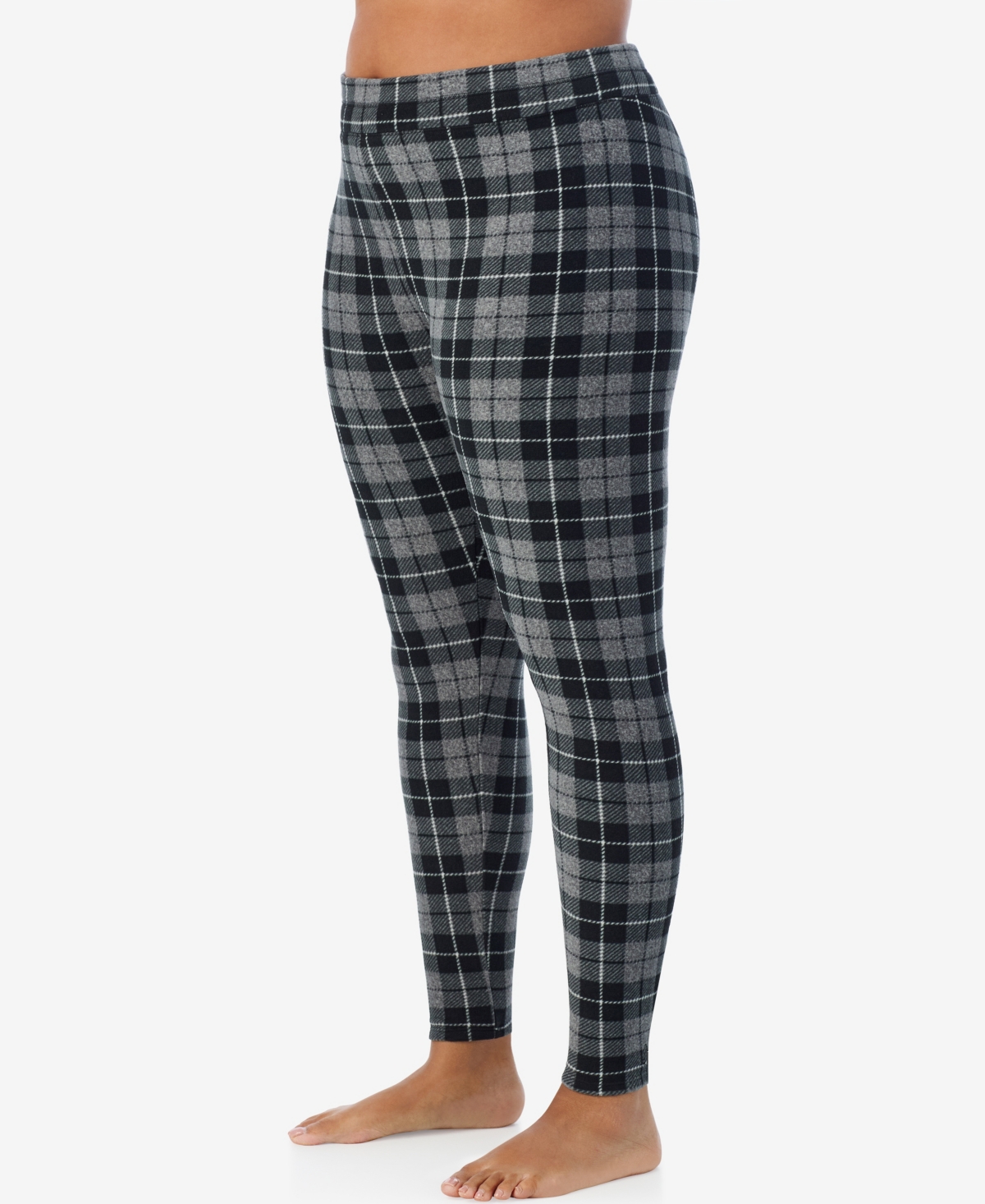 Cuddl Duds Plus Size Fleecewear Stretch Leggings In Gray