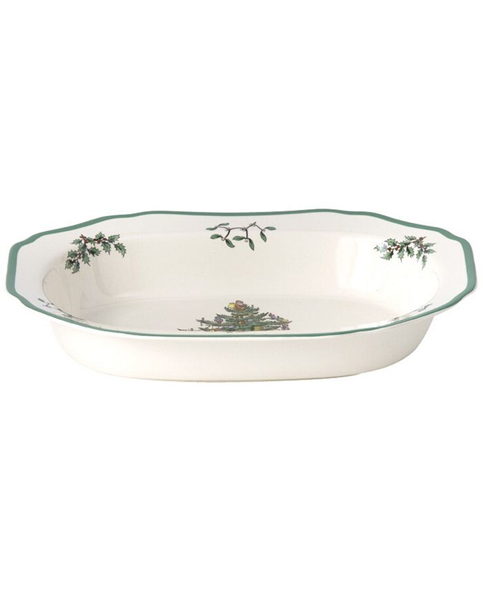 Spode Dinnerware, Christmas Tree Open Vegetable Bowl Macy's