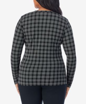 Plus Size Crewneck Long Sleeve Top