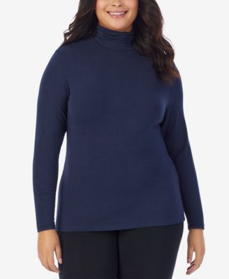 Cuddl Duds - Plus Size Softwear with Stretch Turtleneck
