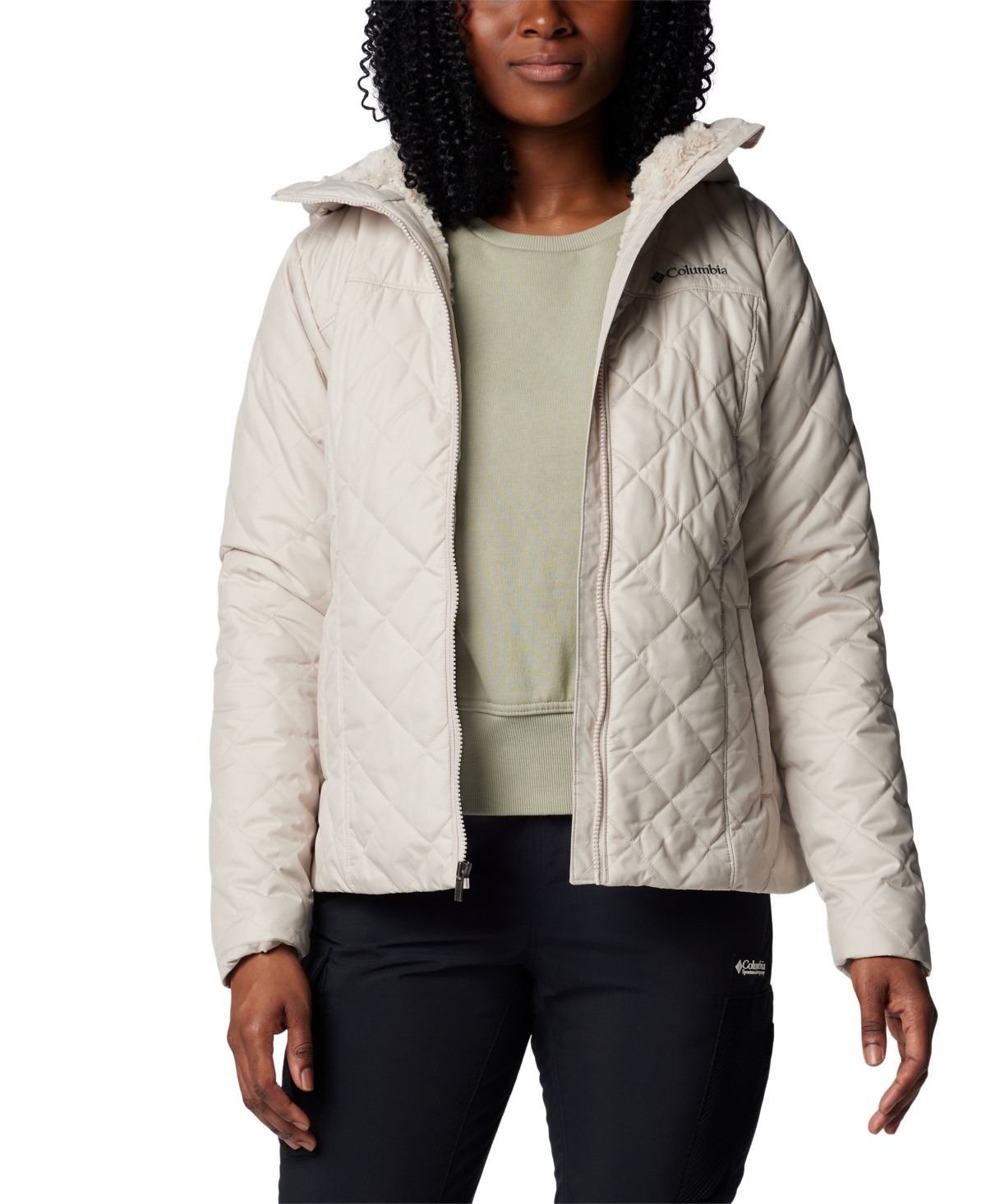 Columbia Women's Copper Crest Ii Quilted Hooded Jacket In Neutral