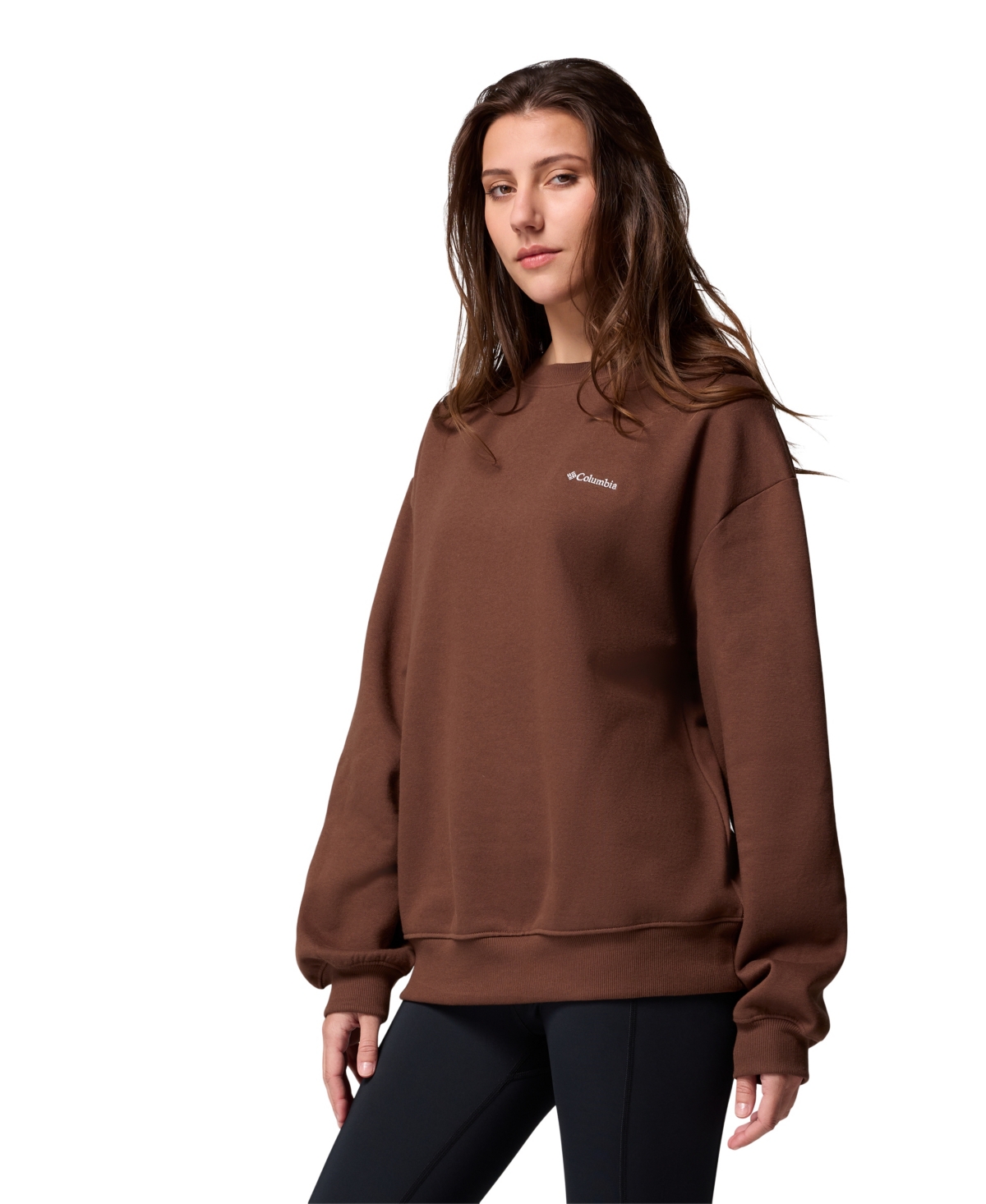 Columbia Women's Aldermore Crewneck Long-sleeve Sweatshirt In Brown