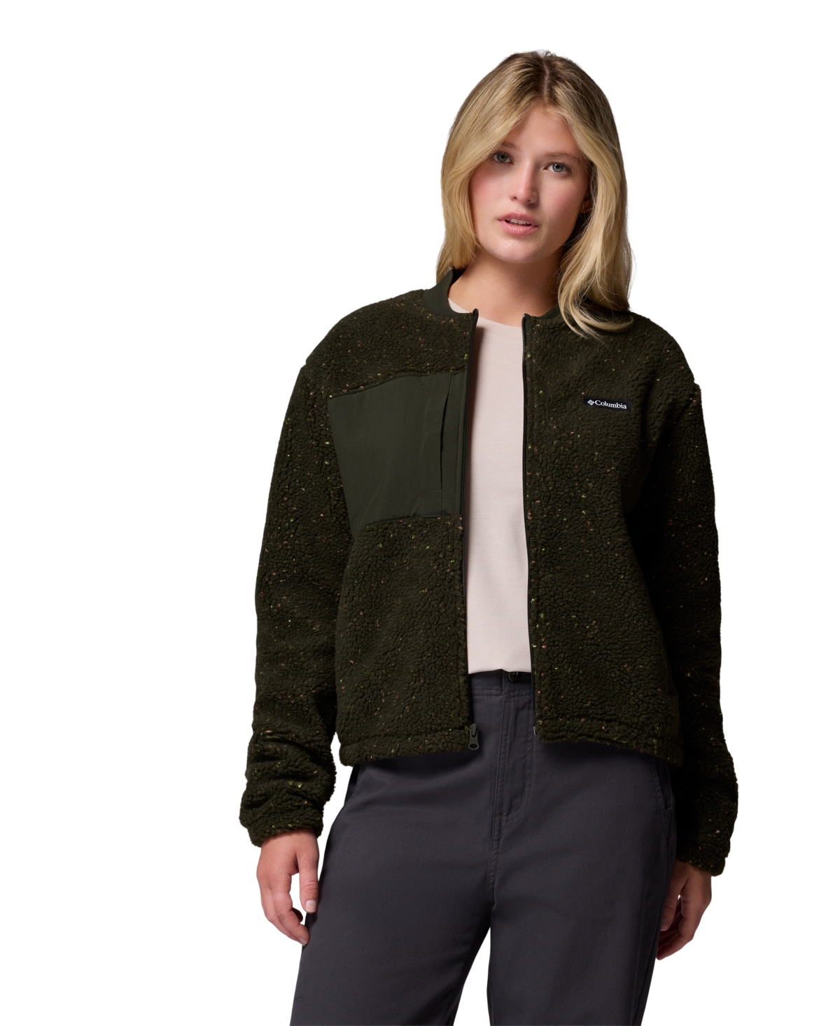 Columbia Women's Stellar Path Full Zip Bomber Jacket In Black