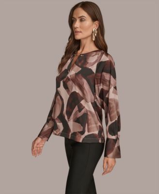 Women's Long Sleeve Printed Blouse