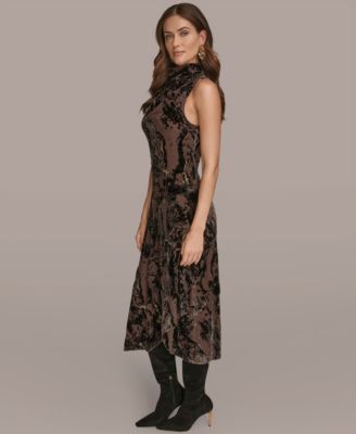 Women's Cowl Neck Midi Dress