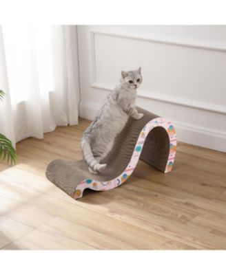 Kona 27" Modern Cardboard Double-Sided Wave Cat Scratcher with Catnip