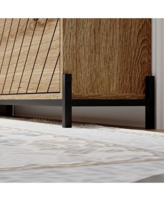 4 Door Shoe Rack, Freestanding Modern Shoe Storage Cabinet, for Living Room, Entryway