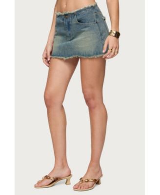 Women's Levana Distressed Denim Mini Skirt