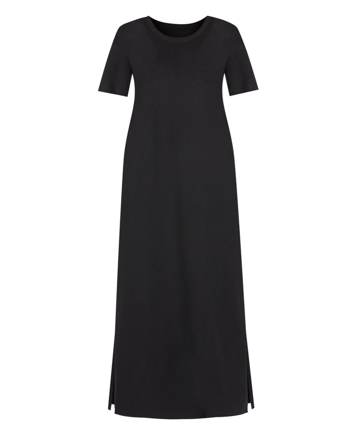 Plus Size Perfect Short-Sleeve Scoopneck Maxi Tee Dress