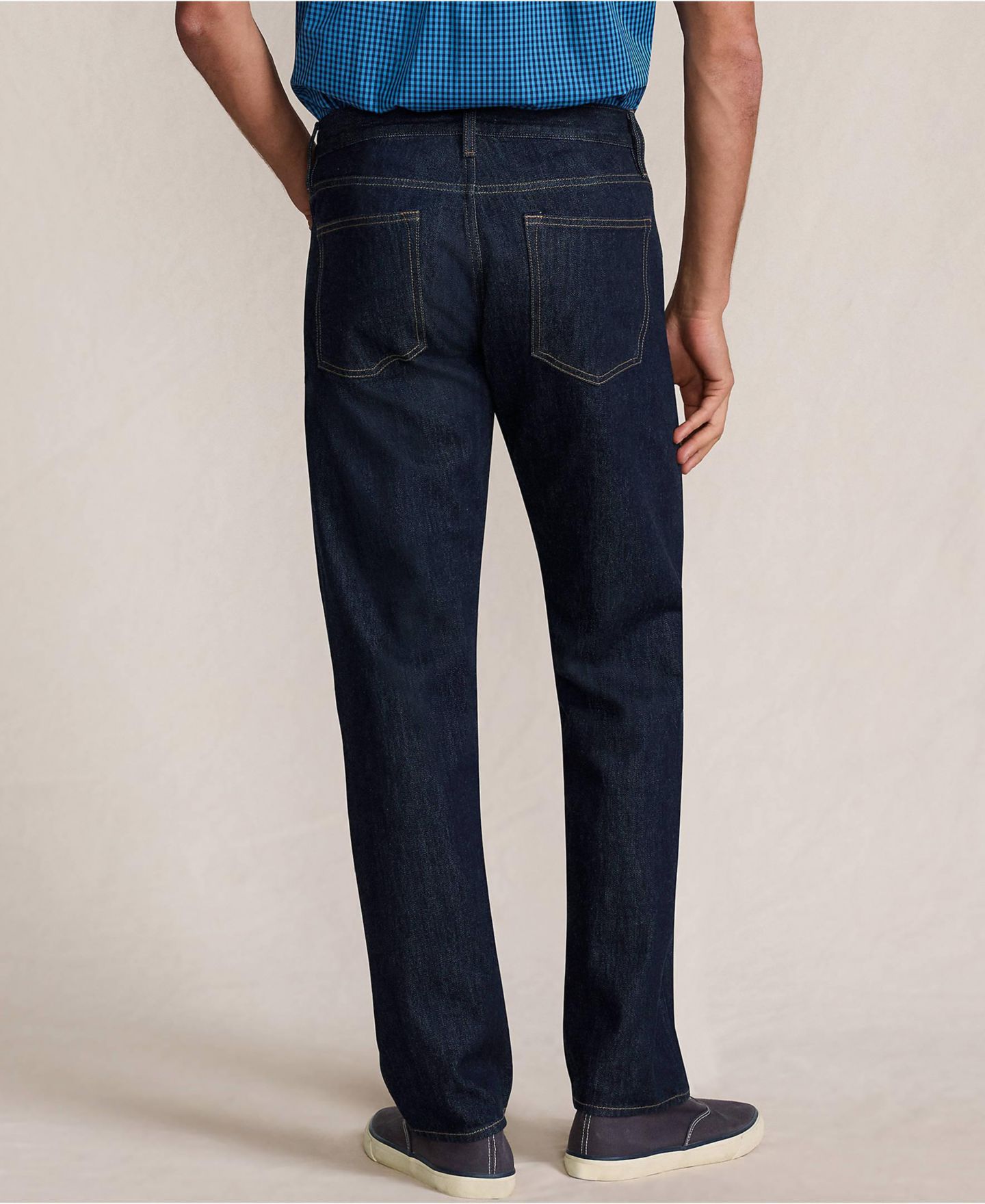 Мужские джинсы Lands' End Selvedge Jean, цвет: Тёмный морской — фото 2