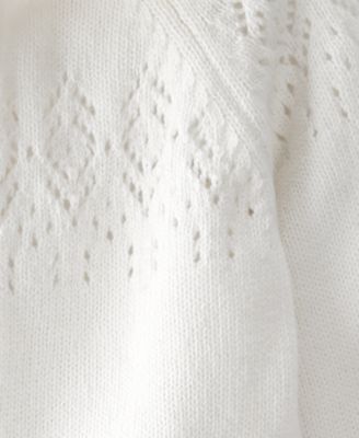 Baby Boys or Baby Girls Organic Sweater Knit Pointelle Jumpsuit