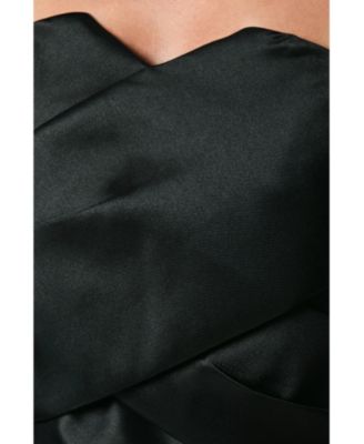 Women's Bandeau Twill Bow Back Bridesmaids Dress