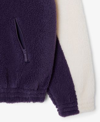 LACOSTE Women's Oversized Colorblock Half Zip Jacket