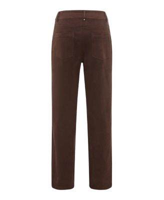 Women's Mona Fit Straight Leg Faux Suede Trousers
