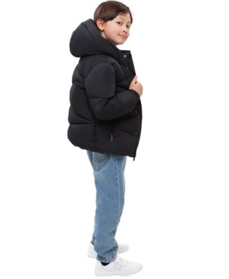 Boys Cozy Grid Puffer Jacket