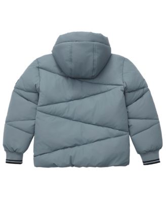 Boys Cozy Grid Puffer Jacket