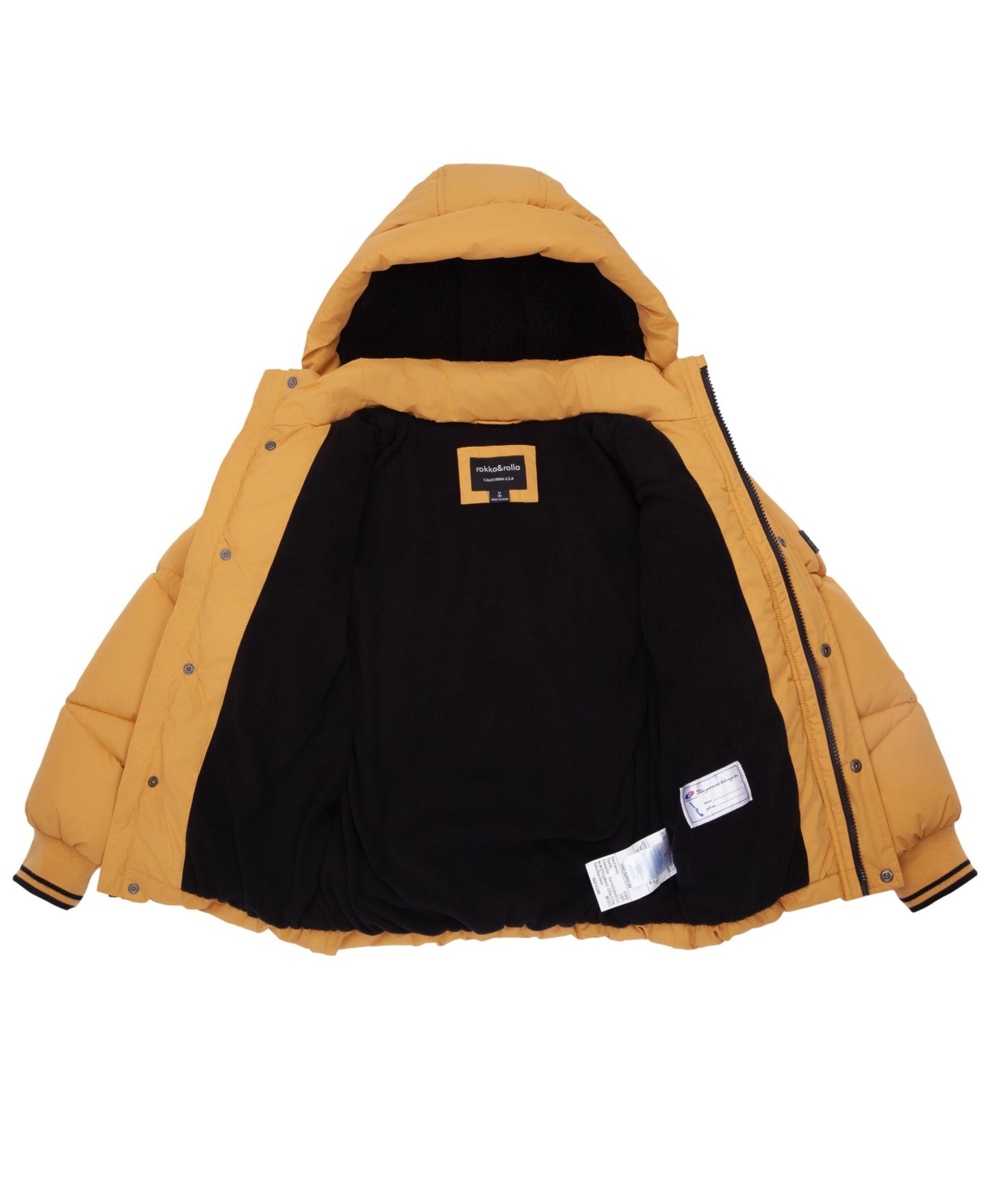 Куртка Rokka&Rolla Cozy Grid Puffer Jacket для мальчиков, цвет: Янтарный жёлтый — фото 10
