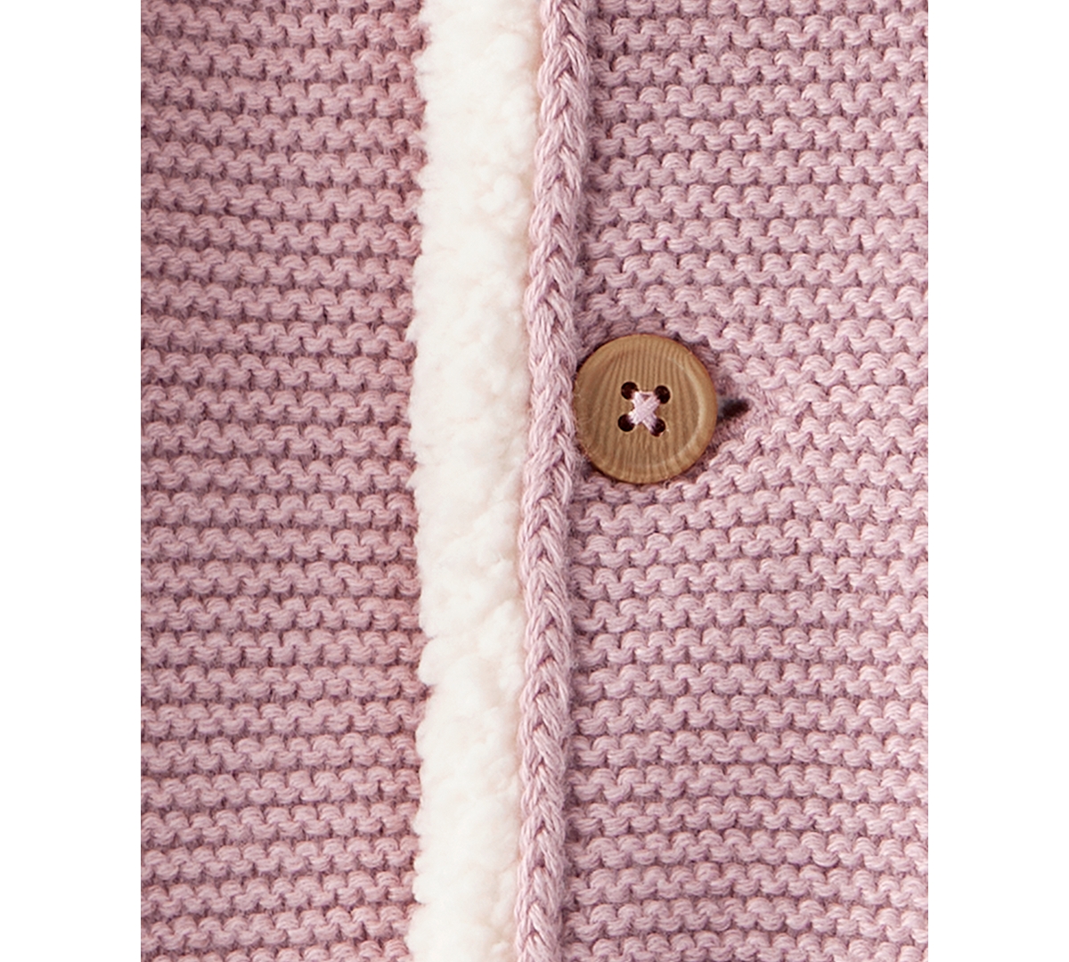 Carter's Baby Boys Or Baby Girls Sherpa-lined Cardigan In Pink