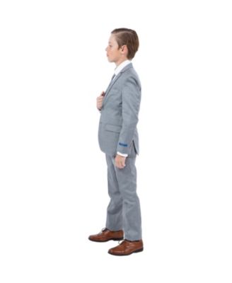 Big Boys 5 Piece Sharkskin Suit,Vest,Pants,Shirt and Tie Set