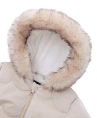 Toddler Girls Luxe Bow Puffer Coat