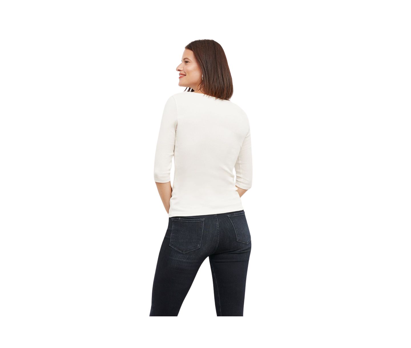 Женская футболка M.M.LaFleur Soyoung - Organic Ribbed Pima Cotton, цвет: Слоновая кость — фото 3