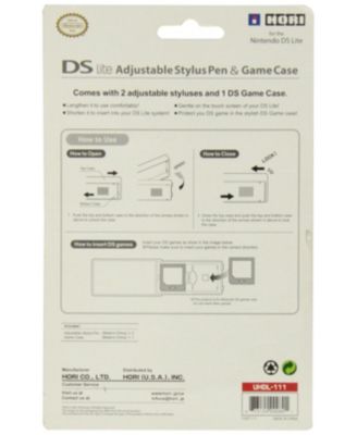 DS Lite Adjustable Stylus Pen & Game Case Hori- Colors varies