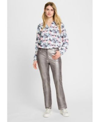 Women's Metallic Soft Leather Look Pant