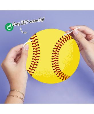 Fastpitch Softball Garland Banner, 30 Feet of Cord, 15 Double-Sided Softballs