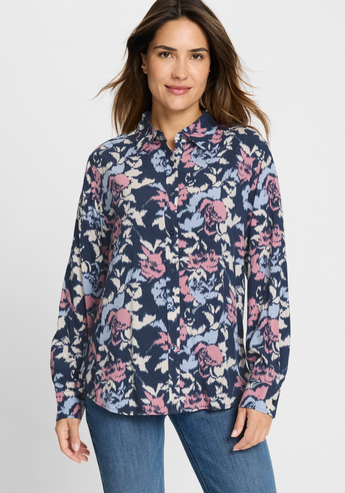 Olsen Abstract Floral Shirt