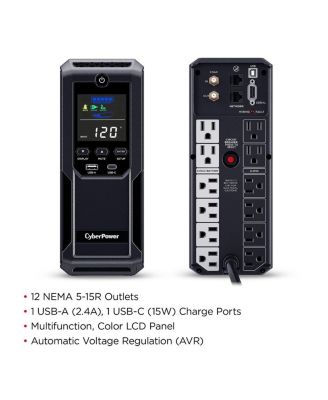CP1350AVRLCD3 1350VA/815W Sinewave LCD Mini-Tower UPS System