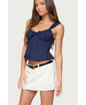 Women's Tammie Pleated Poplin Top