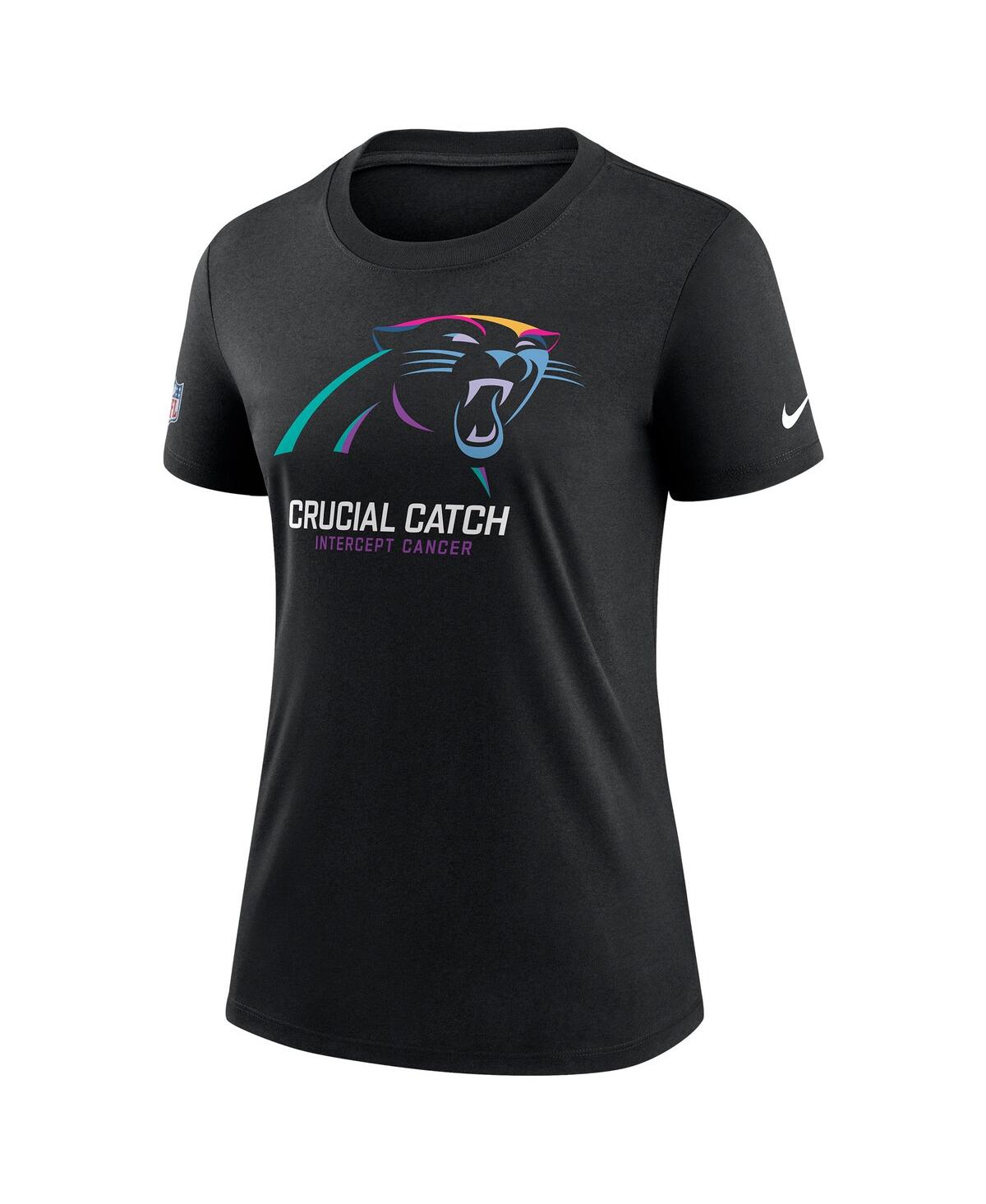 Nike Women's Black Carolina Panthers 2024 Nfl Crucial Catch Tri-blend T-shirt In Black