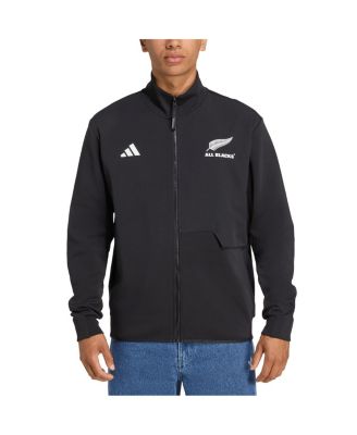 adidas - Men's Black New Zealand Rugby 2025/26 Anthem Full-Zip Jacket