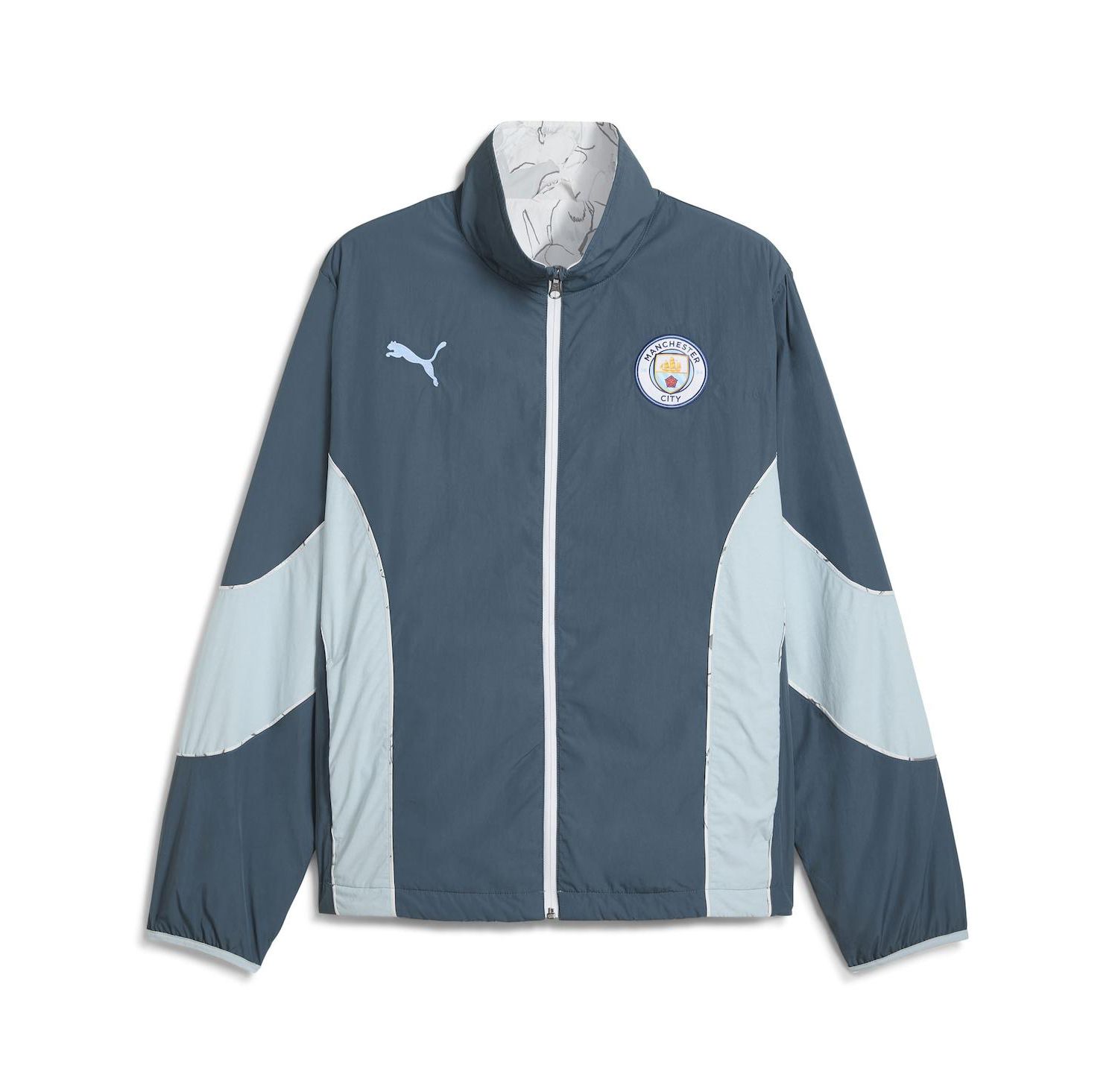 x Kid Super Men's Gray Manchester City 2025 FIFA Club World Cup Reversible Full-Zip Jacket