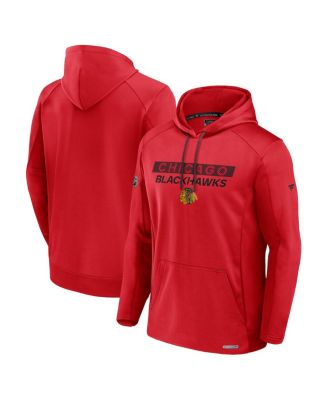 Fanatics - Men's Red Chicago Blackhawks Authentic Pro Rink Fleece Pullover Hoodie