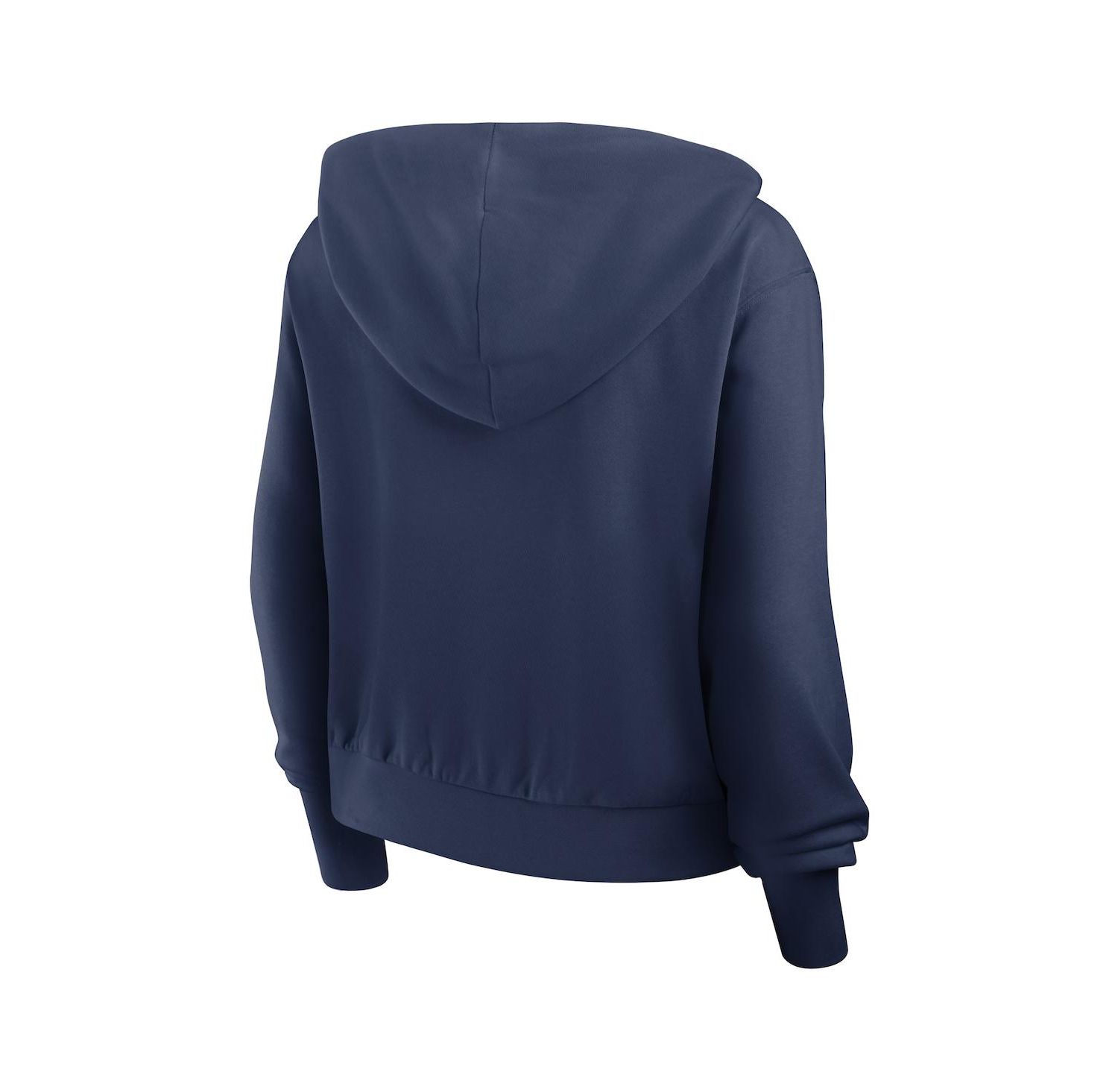 Women's Navy Houston Astros Cropped Chill Full-Zip Hooded Jacket