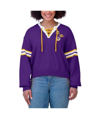 Women's Purple Minnesota Vikings Lace-Up Sweater