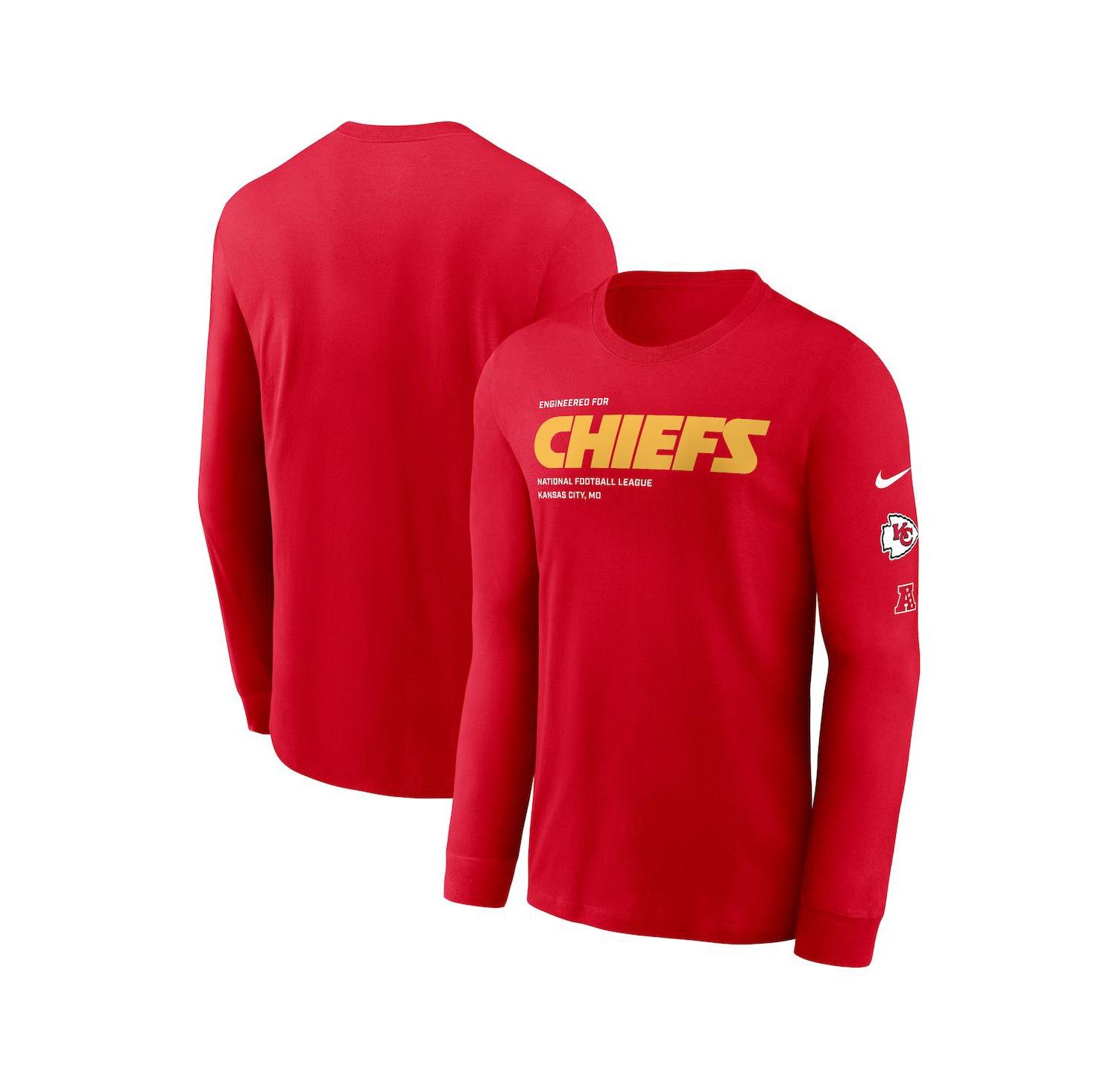 Men's Red Kansas City Chiefs Play to Win Essential Long Sleeve T-Shirt