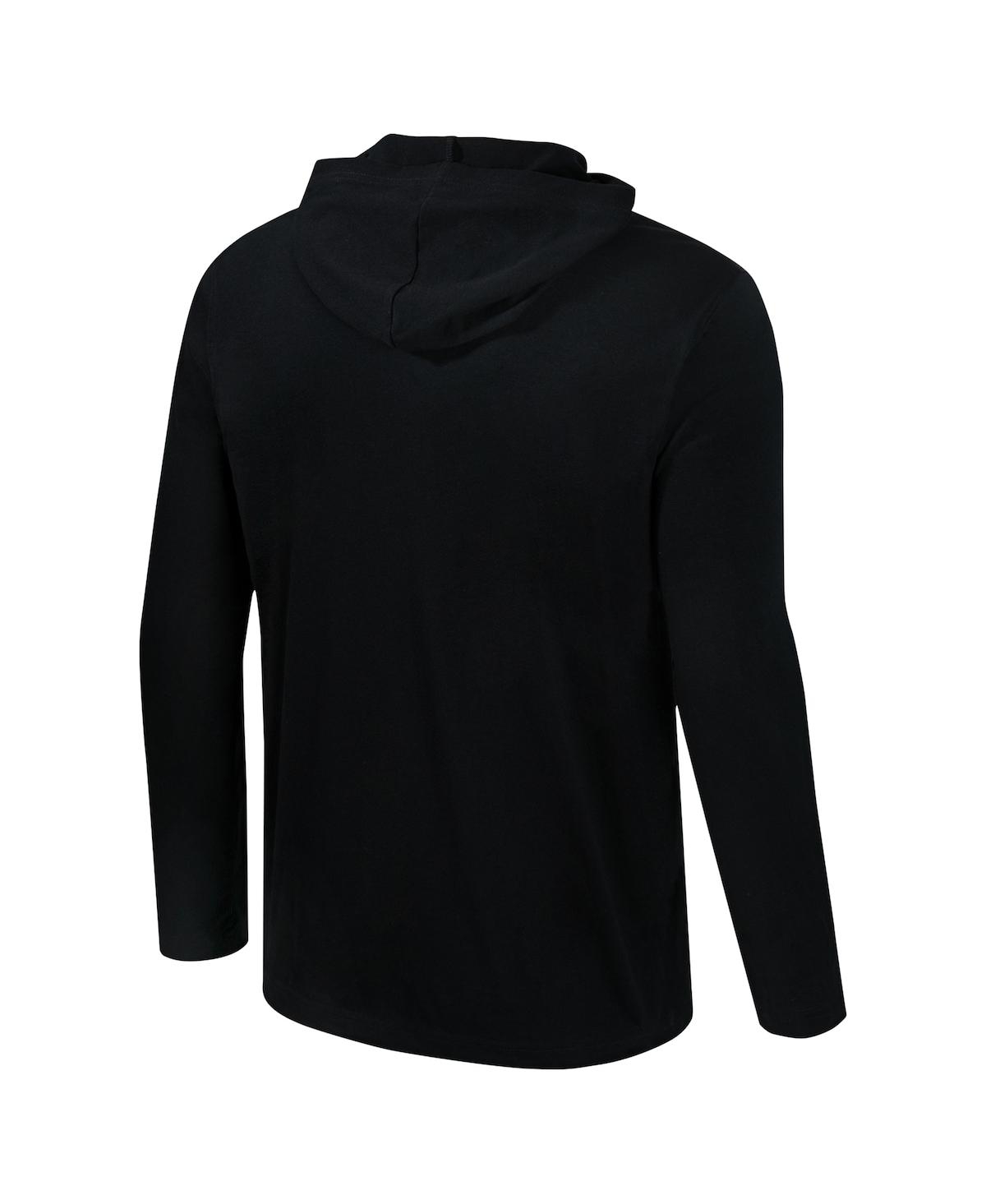 Colosseum Men's Black Oregon Ducks Color Pop Active Blend 2-hit Long Sleeve Hooded T-shirt In Black