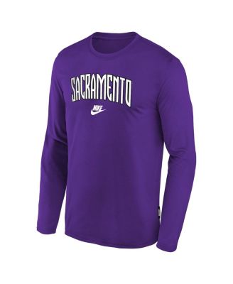 Big Boys and Girls Purple Sacramento Kings Hardwood Classics Long Sleeve T-Shirt