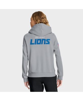Women's Gray Detroit Lions Sideline Standard Issue&nbsp;Initial Home&nbsp;Dri-FIT Hoodie