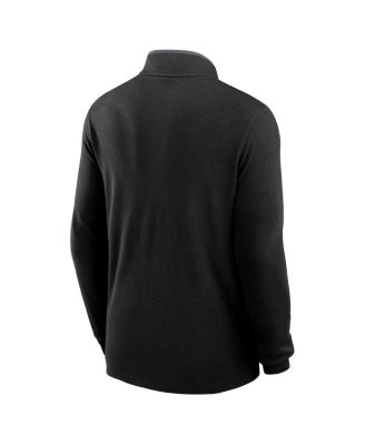 Men's Black Carolina Panthers Lightweight Victory Performance Half-Zip Pullover