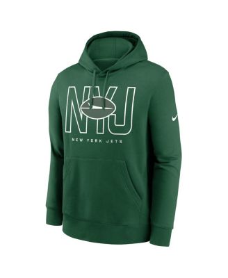 Men's Green New York Jets Busted Play Club Fleece Pullover Hoodie