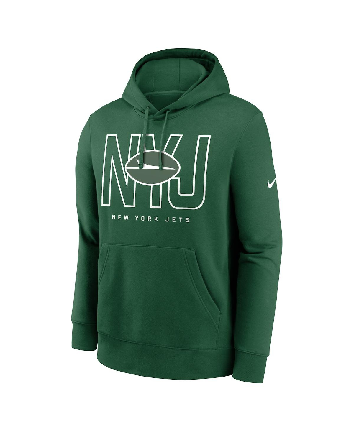 Nike New York Jets Busted Play Club  Men's Nfl Pullover Hoodie In Green