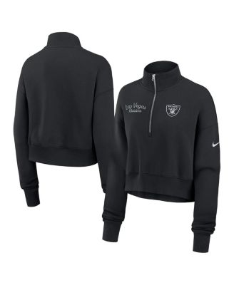 Nike - Women's Black Las Vegas Raiders Primetime Phoenix Half-Zip Sweatshirt
