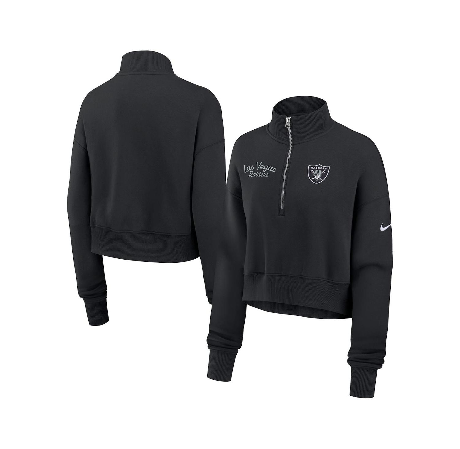 Women's Black Las Vegas Raiders Primetime Phoenix Half-Zip Sweatshirt